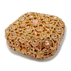 Feminino maquiagem mini caso de luxo designer bolsas cristal vidro banquete sacos strass jantar bolsa embreagem sacos festa do vintage