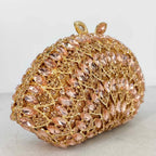 Boutique de fgg feminino rosegold cristal noite saco embreagem casamento formal jantar bolsas bolsas nupcial diamante minaudiere saco
