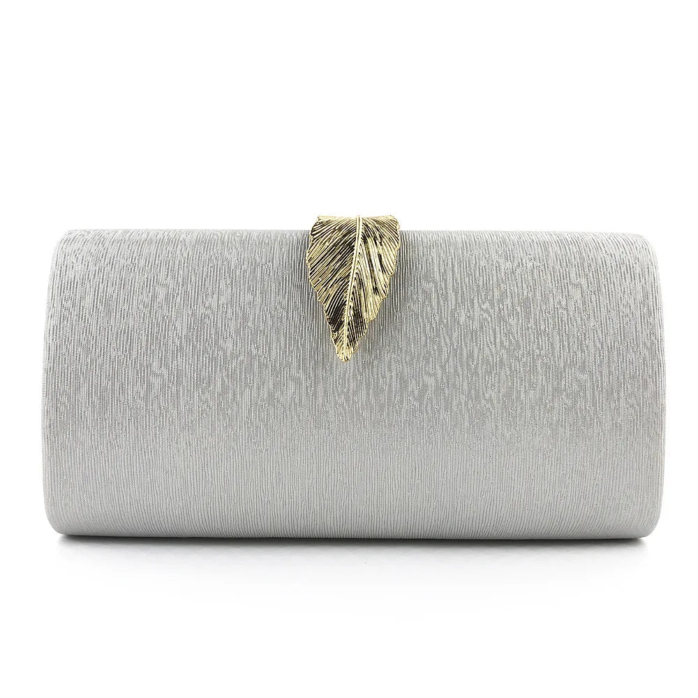 Bolsa Clutch Elegante para Noite, Bolsa de Mão Feminina com Corrente para Vestido, Casamento, Banquete, Bolsa Rígida de Couro...