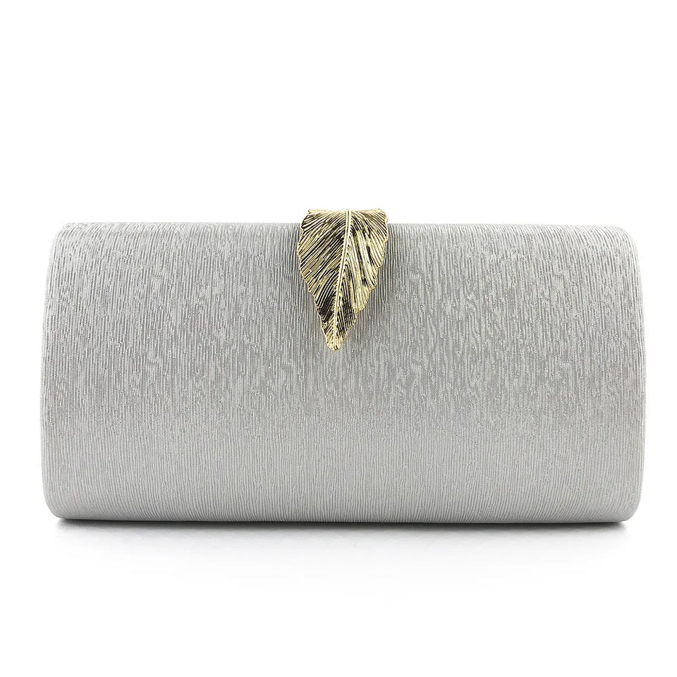 Bolsa Clutch Elegante para Noite, Bolsa de Mão Feminina com Corrente para Vestido, Casamento, Banquete, Bolsa Rígida de Couro...