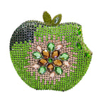 KHNMEET-Maçã Rosa Bolsa Noite para Mulheres, Diamante De Cristal, Embreagem De Festa, Saco De Luxo De Casamento, Moda De Frutas, Bolsa Das Senhoras, SC146