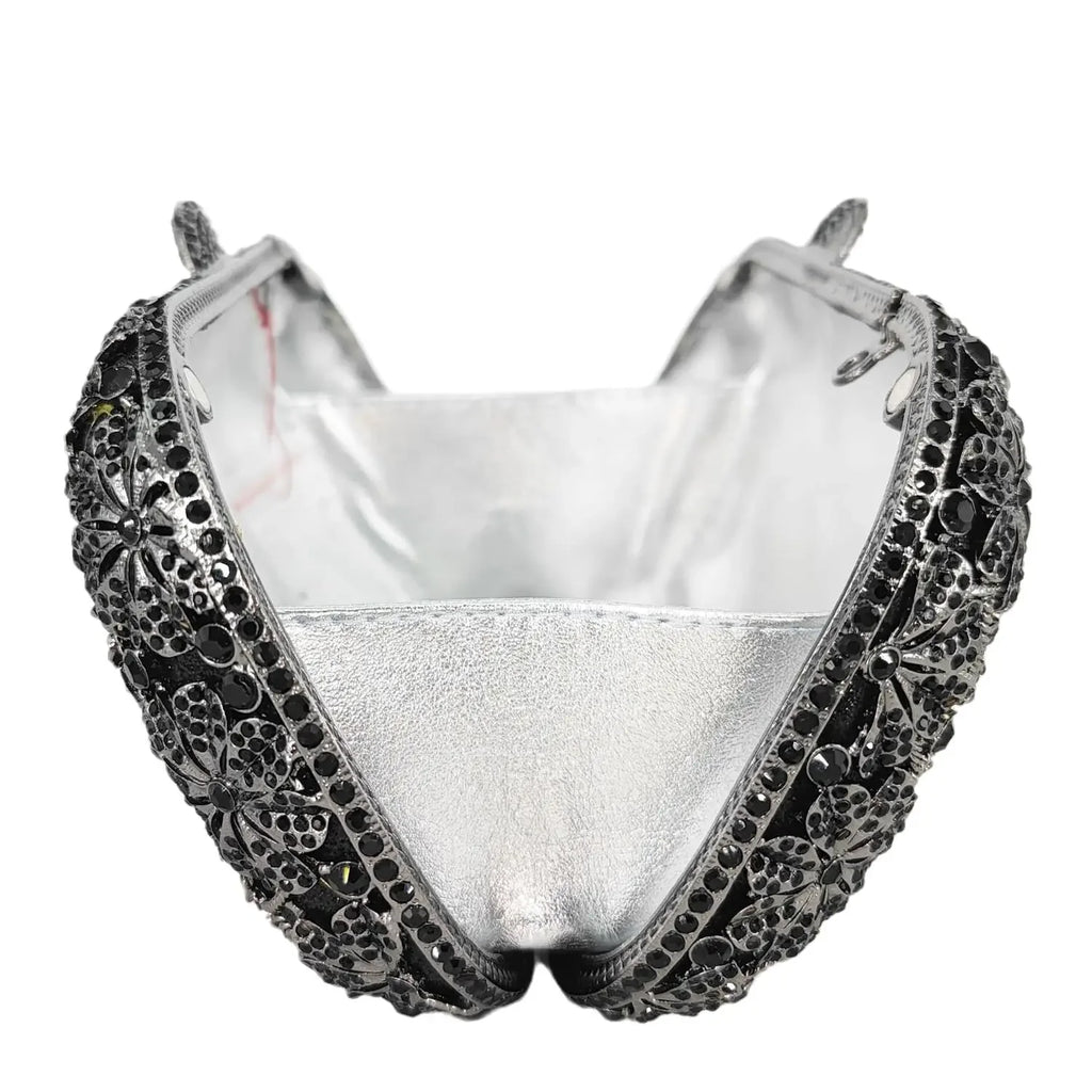 Boutique de fgg flor cristal bolsas de embreagem para mulheres elegantes, sacos de noite de strass floral, bolsa dura minaudiere