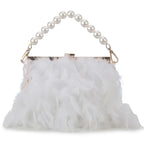 Bolsas de luxo para mulheres, bolsa de embreagem noturna, bolsa de ombro, corrente de pérolas, bolsa de casamento designer 12 cores