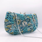 Oco para fora das mulheres saco de noite ouro cristal banquete bolsa luxo diamante embreagem bolsa casamento noiva sacos elegante jantar saco