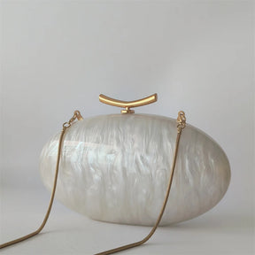 Pérola senhora marcas mulher festa bolsa de casamento acrílico saco crossbody ombro embreagem noite oval feminino concha bolsas femininas