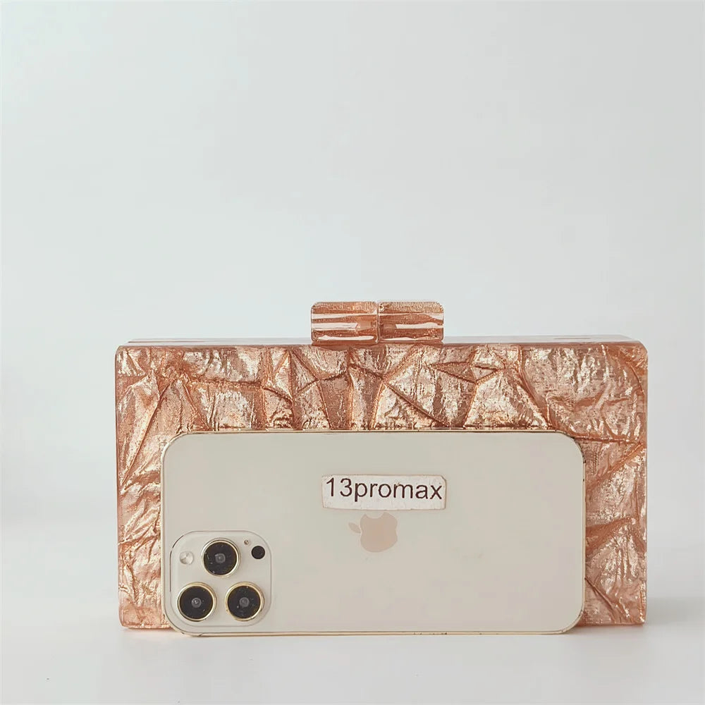 Grande brilhante ouro tecido acrílico bolsas e bolsas femininas perspex caixa embreagem noite crossbody longo mini feminino senhora pro nova aleta