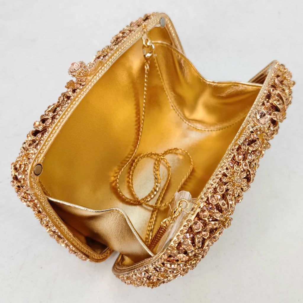 Boutique de fgg crisântemo flor sacos de noite e embraiagens feminino cristal embreagem festa casamento strass bolsas bolsas