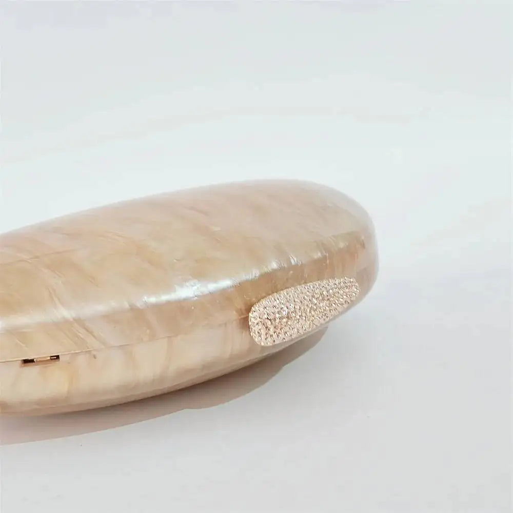 Oval areia nu pérola acrílico caixa feminina saco do mensageiro bolsa de casamento europeu elegante noite bonito verão pro casual saco embreagem