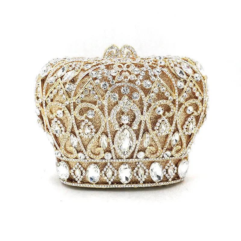 Mulheres festa à noite bolsa diamantes luxo cristal garras elegantes senhoras bolsas festa de casamento nupcial coroa real bolsas saco