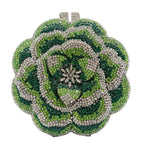 Alta qualidade presente do dia das mães 3d flor rosa strass diamante saco meninas e mulher saco de noite de casamento