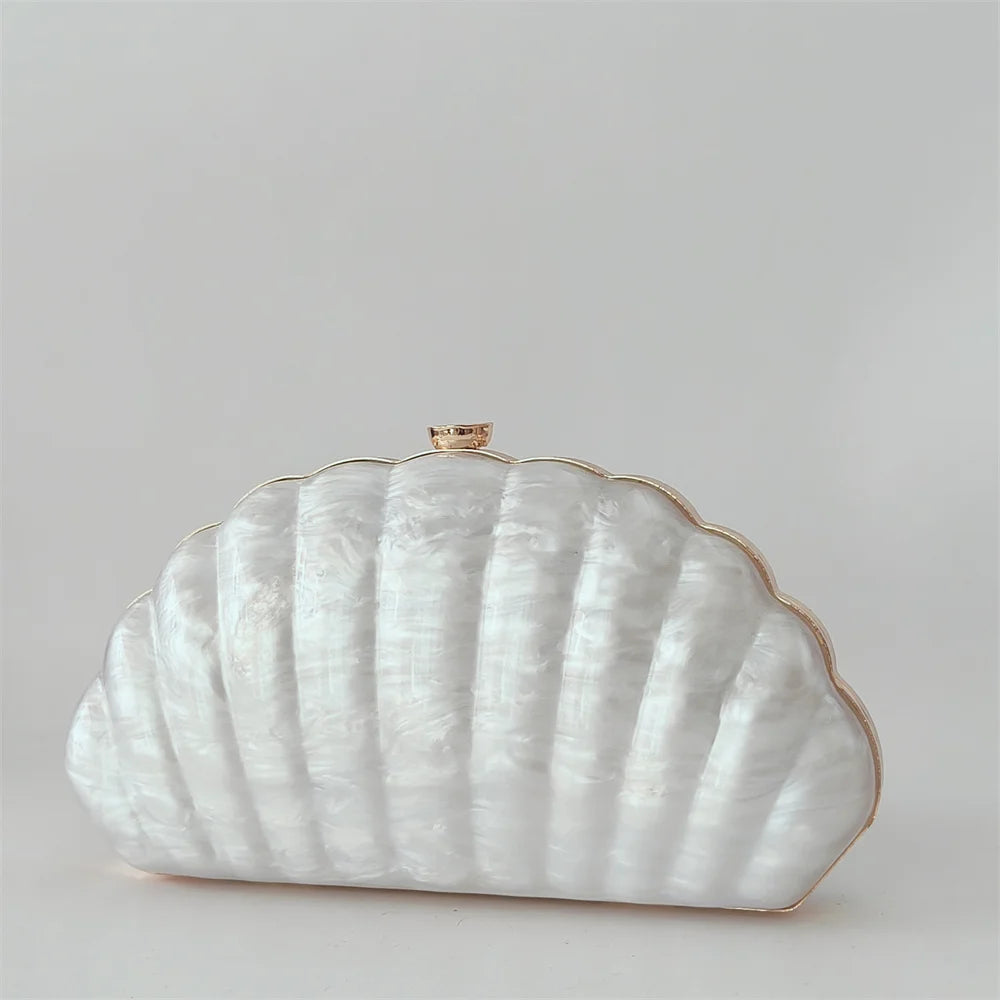 Mini carteira feminina concha ombro crossbody festa de casamento bolsa pérola acrílico sacos de noite designer lday bolsa de embreagem luxo