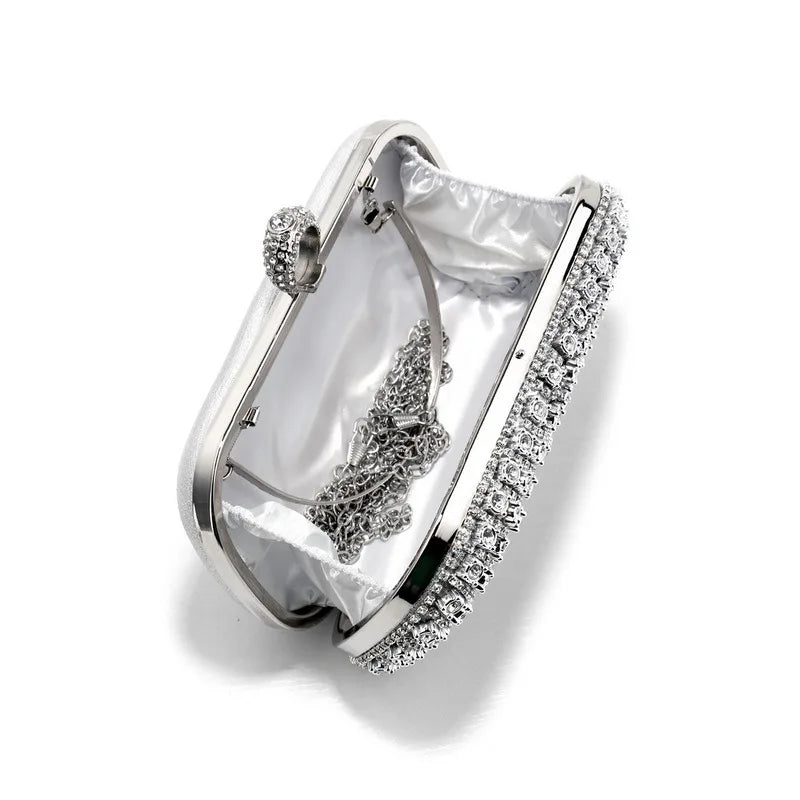 Bolsa de noite embutida com diamante, bolsa feminina para festa, vestido de casamento brilhante, versátil, bolsa crossbody para correspondência diária