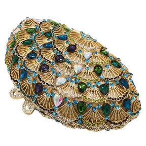 Boutique de fgg luz azul cristal sacos de embreagem para mulheres pavão noite bolsa nupcial casamento strass minaudiere bolsas saco