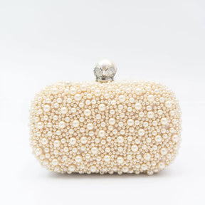 Keweli cor pura grânulo bordado pérola saco de noite portátil doce elegante fibra poliéster dureza compartimento interior