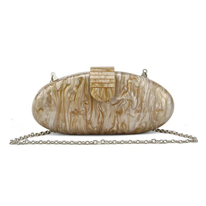 Ovo acrílico Design Sacos de noite para mulheres, Lady's Fashion Clutch, Bolsa de festa, bolsas femininas, nova chegada