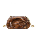 Bolsa de mão com caixa acrílica para mulheres, noite, casamento, baile, banquete, coquetel, bolsa de ombro crossbody