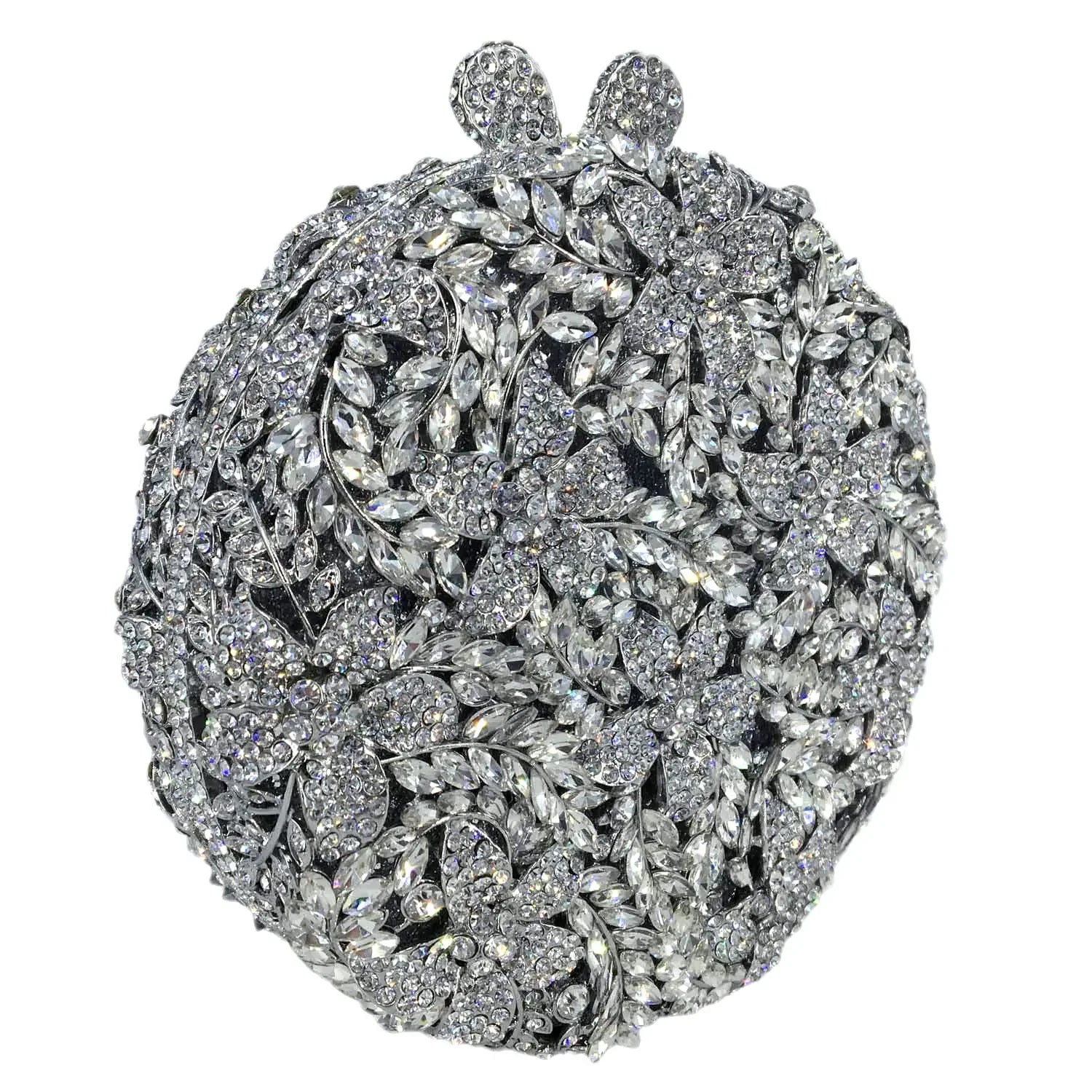 Boutique de fgg luz azul safira flor cristal sacos de noite para festa de casamento feminino strass bolsas nupcial saco de embreagem