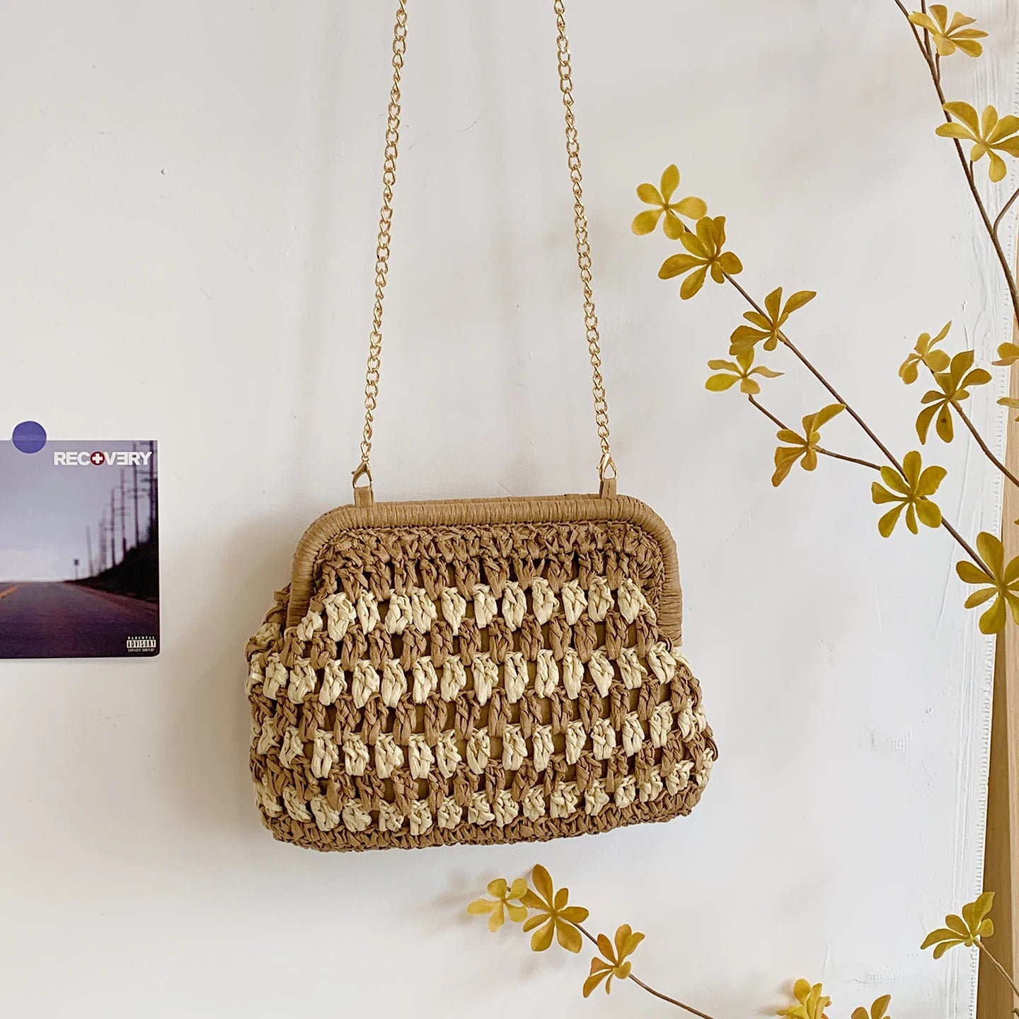 Moda a céu aberto malha sacos de ombro para mulheres elegante trançado fecho design leve crossbody bolsa verão praia tote bolsa