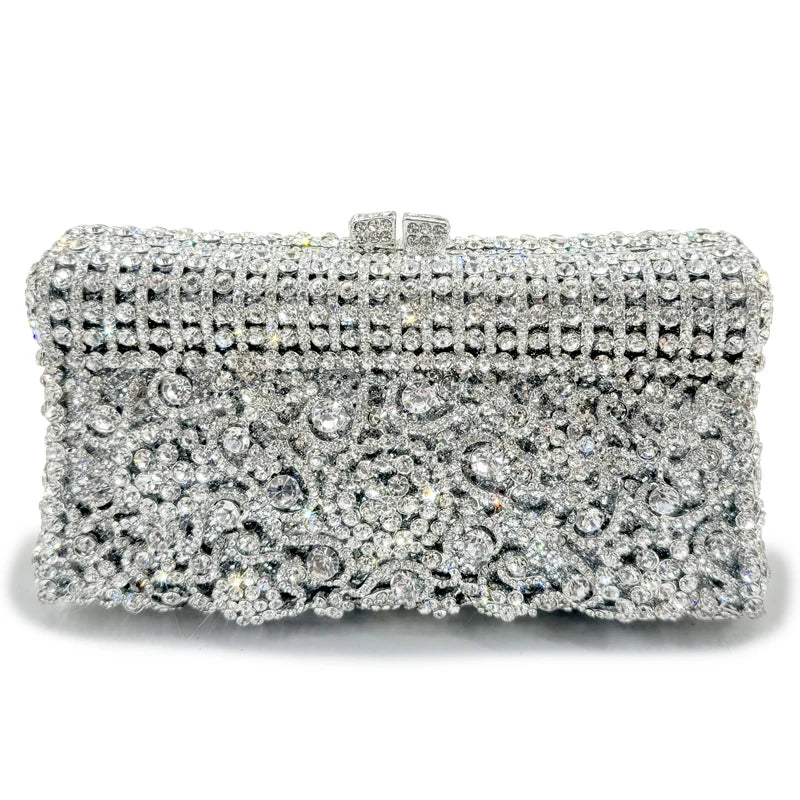 Bolsa feminina feita à mão de cristal, bolsa de mão para noite, vintage, banquete, festa de casamento, designer, elegante, vestido, presente