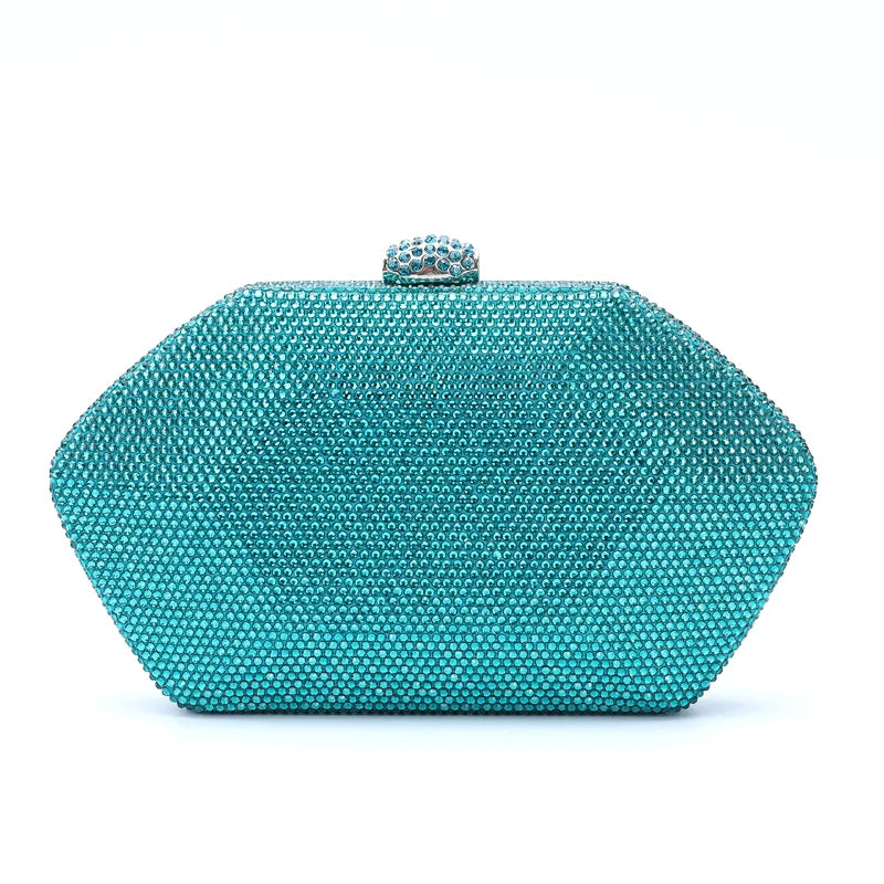 Mulheres vermelho/azul/rosa pedras sacos de noite strass pequeno dia embreagem bolsa ombro corrente festa casamento bolsas para bolsa feminina