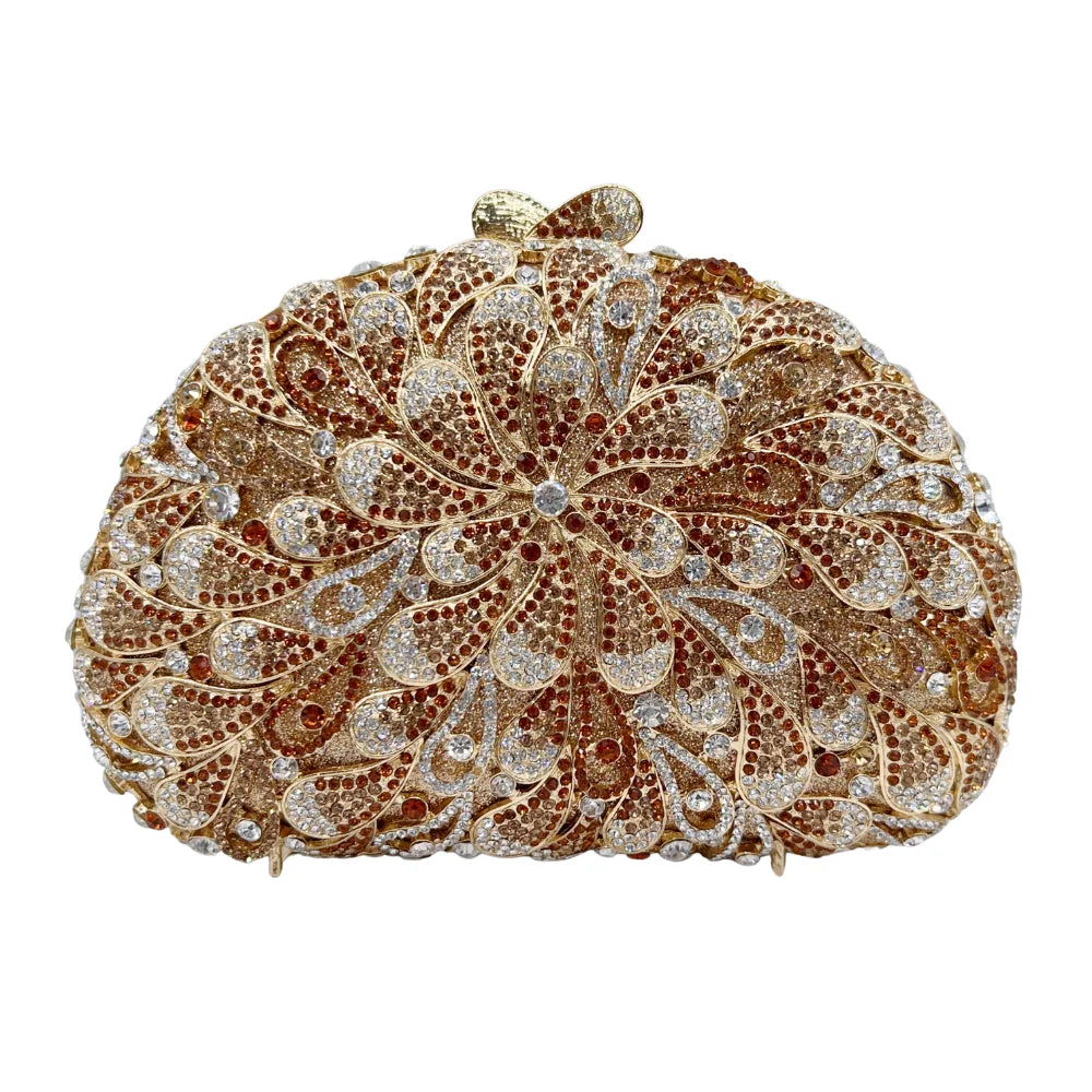 Luxo oco-para fora strass embreagem para mulheres mão-conjunto de cristal saco de festa de casamento noiva bolsa de noite minaudière (atacado) ​