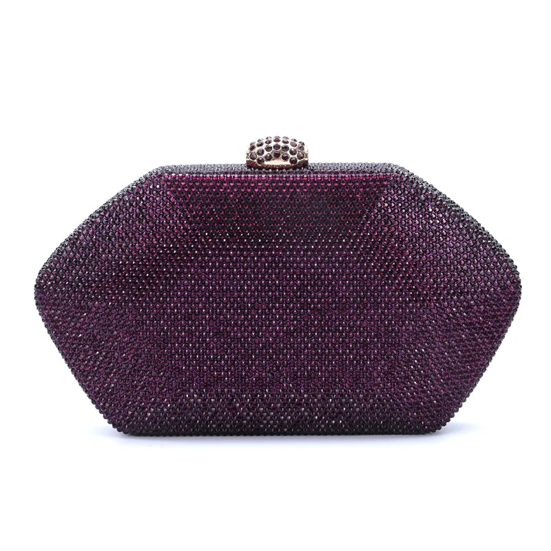 Mulheres vermelho/azul/rosa pedras sacos de noite strass pequeno dia embreagem bolsa ombro corrente festa casamento bolsas para bolsa feminina