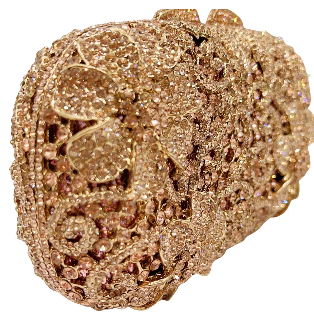 Formas de flores de luxo de alta qualidade, festas de casamento com diamantes, sacolas, bolsas de noite, embreagens de cristal