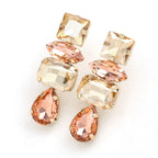 Moda personalidade menina strass gota de água balançar brincos feminino elegante temperamento jóias acessórios
