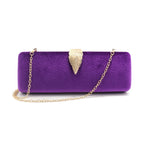 Sacos de embreagem veludo aleta design sacos noite folha metal corrente ombro bolsas glitter senhoras menina evento bolsa