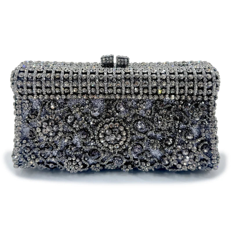 Bolsa feminina feita à mão de cristal, bolsa de mão para noite, vintage, banquete, festa de casamento, designer, elegante, vestido, presente