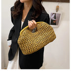 Novo verão saco de praia para as mulheres saco de embreagem luxo designer sacos de palha tote bolsa moda tecido rattan sacos feminino bolsa de viagem