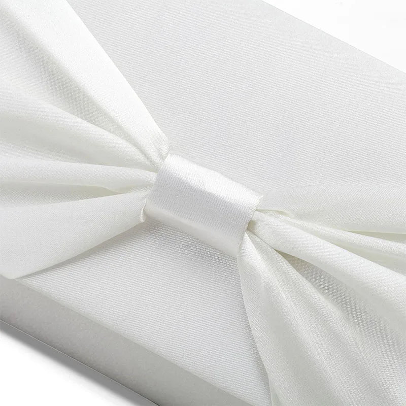 Bolsa de noite cetim bowknot para mulheres, embreagem elegante, bolsas nupciais, embreagens de casamento, corrente de metal, bolsa de ombro crossbody