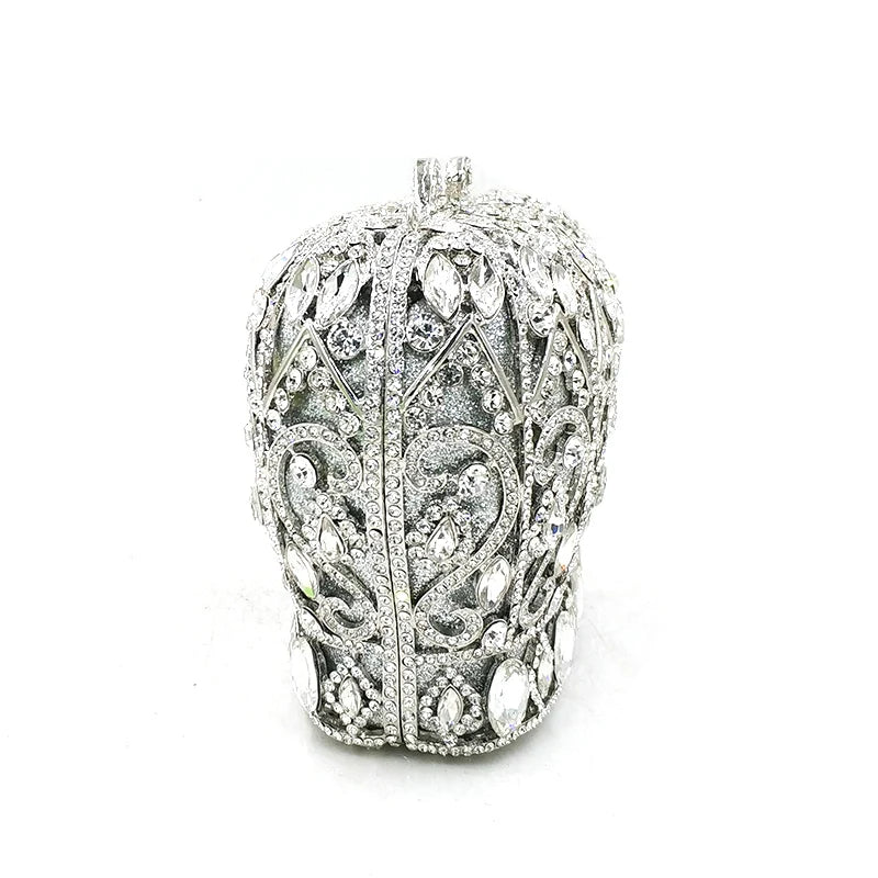 Mulheres festa à noite bolsa diamantes luxo cristal garras elegantes senhoras bolsas festa de casamento nupcial coroa real bolsas saco