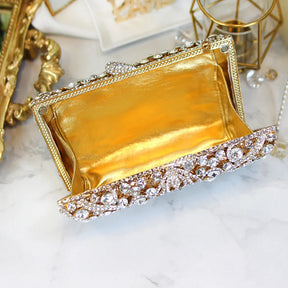 Diamante vazio metal cristal jantar saco diamante embreagem diamante brilhante cristal-incrustado noite saco de embreagem cartera de fiesta