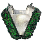 Boutique de fgg feminino cristal verde noite bolsa embreagem flor minaudiere sacos hardcase festa strass embreagem bolsa casamento