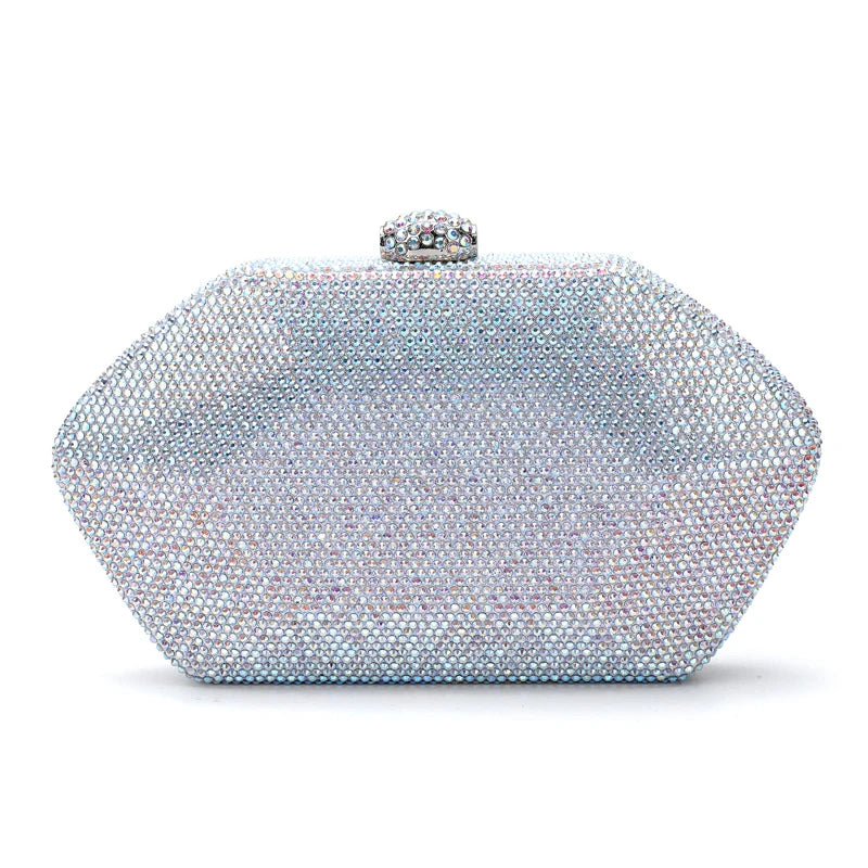Mulheres vermelho/azul/rosa pedras sacos de noite strass pequeno dia embreagem bolsa ombro corrente festa casamento bolsas para bolsa feminina