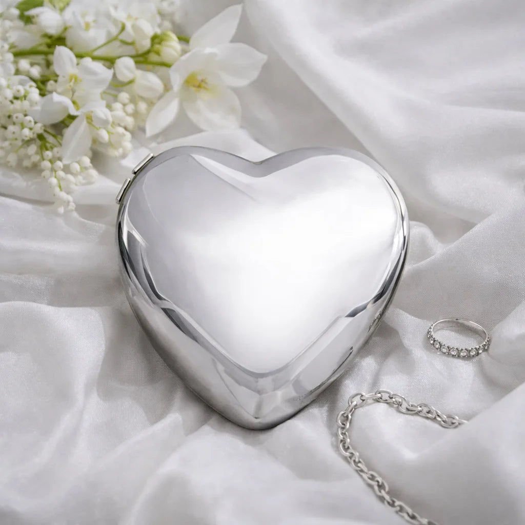 Estilo metálico forma de coração noite embreagem sacos de festa para mulheres designer de luxo bolsa e bolsas 2026 novo na moda correntes ombro  bolsa transversal  frete grátis chegada rápida