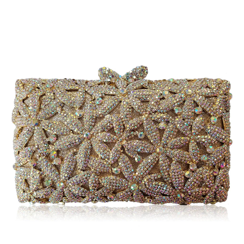 Diamante vazio metal cristal jantar saco diamante embreagem diamante brilhante cristal-incrustado noite saco de embreagem cartera de fiesta