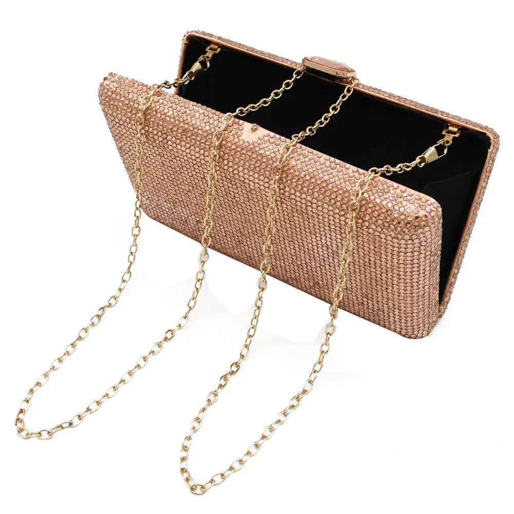 Fgg bolsa de noite cor sólida bolsa de diamante europeia e americana bolsa de banquete bolsa de noiva bolsa de mão de diamante material duro