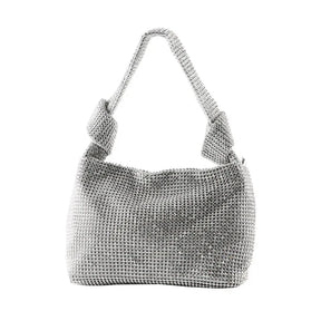 Bolsa de noite artesanal com broca completa, diamante de água, grande, king size, forro de poliéster macio, compartimento interno