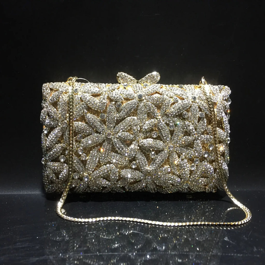 Diamante vazio metal cristal jantar saco diamante embreagem diamante brilhante cristal-incrustado noite saco de embreagem cartera de fiesta