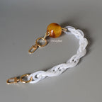 Alça de ombro acrílica para mulheres, corrente de resina chique, sólida ou mista de cores, caixa de telefone, bolsas mensageiro, cinto