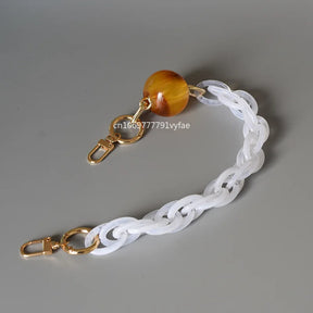 Alça de ombro acrílica para mulheres, corrente de resina chique, sólida ou mista de cores, caixa de telefone, bolsas mensageiro, cinto