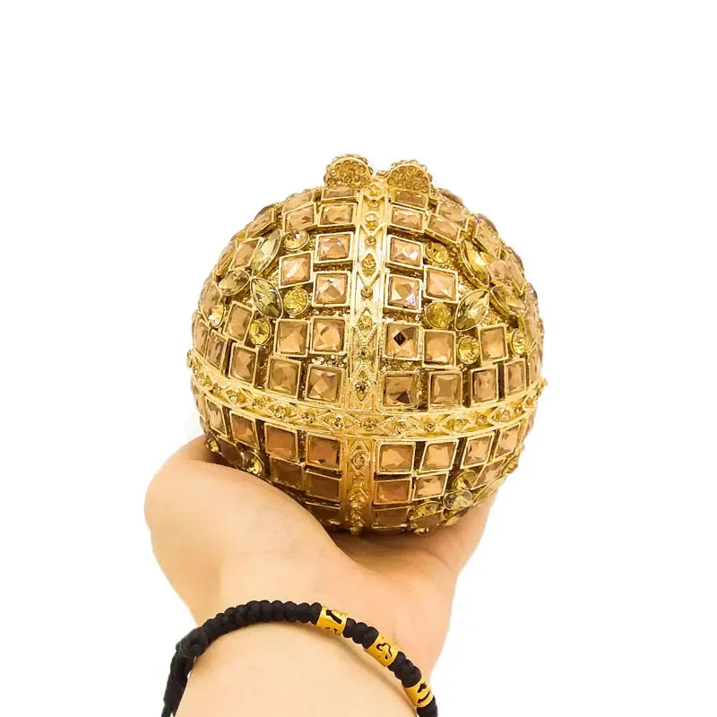 Boutique de fgg super mini bola redonda cristal sacos de noite e garras para mulheres festa formal strass minaudiere bolsas