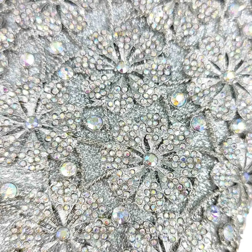 Boutique de fgg flor cristal bolsas de embreagem para mulheres elegantes, sacos de noite de strass floral, bolsa dura minaudiere