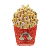 Atacado batatas fritas chips arco-íris embreagem minaudiere saco feminino cristal saco de noite diamante bolsa de casamento bolsa de noiva