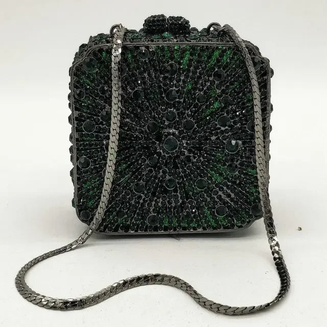 Cristal Noite Embreagem Para Mulheres, Bolsa De Casamento, Embreagem De Noiva, Minaudiere Box, Bolsas De Strass, Boutique, Em Stock