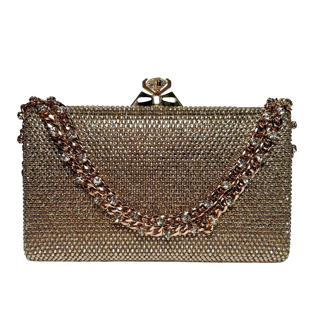 Bolsa de ombro feminina com diamante brilhante, bolsa de ombro para festa à noite, alça única, bolsa de casamento brilhante, versátil, material rígido