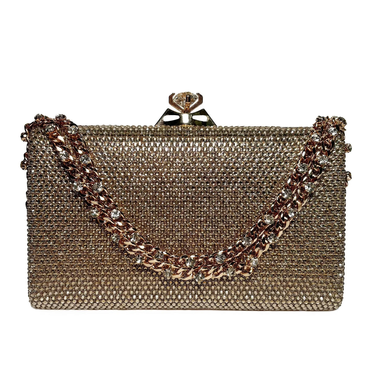 Bolsa de ombro feminina com diamante brilhante, bolsa de ombro para festa à noite, alça única, bolsa de casamento brilhante, versátil, material rígido