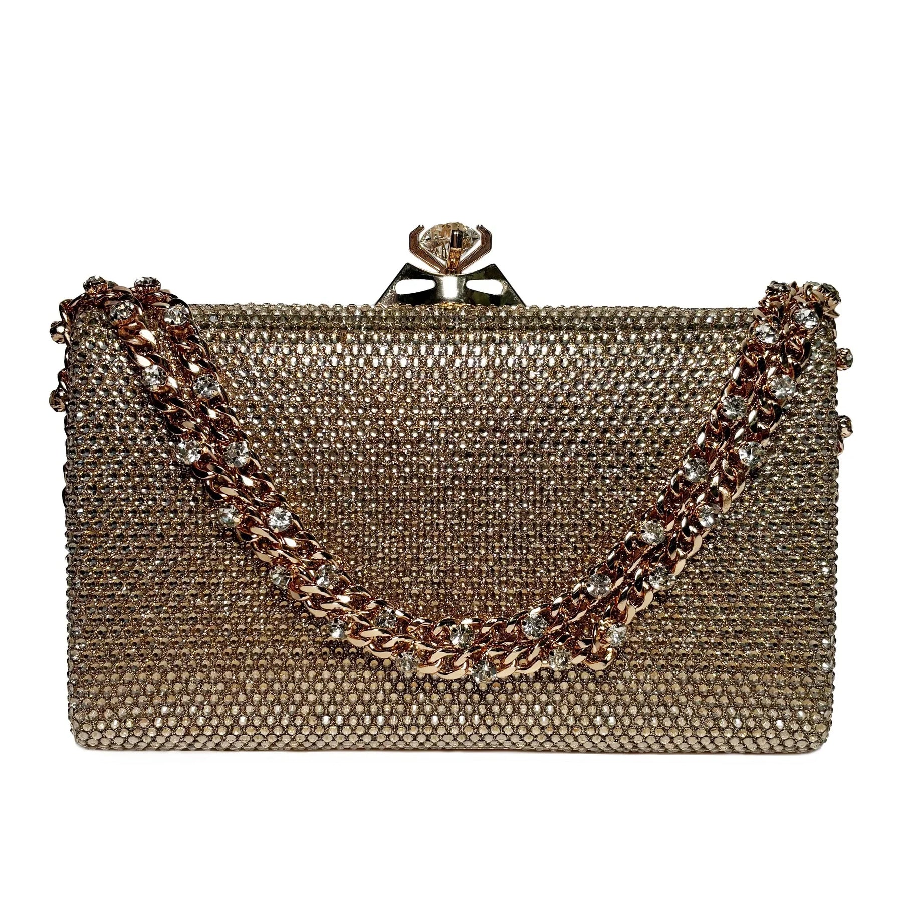 Bolsa de ombro feminina com diamante brilhante, bolsa de ombro para festa à noite, alça única, bolsa de casamento brilhante, versátil, material rígido
